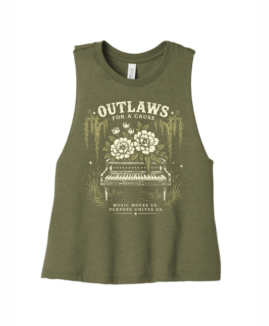 Electric Piano Women's Racerback Cropped Tank